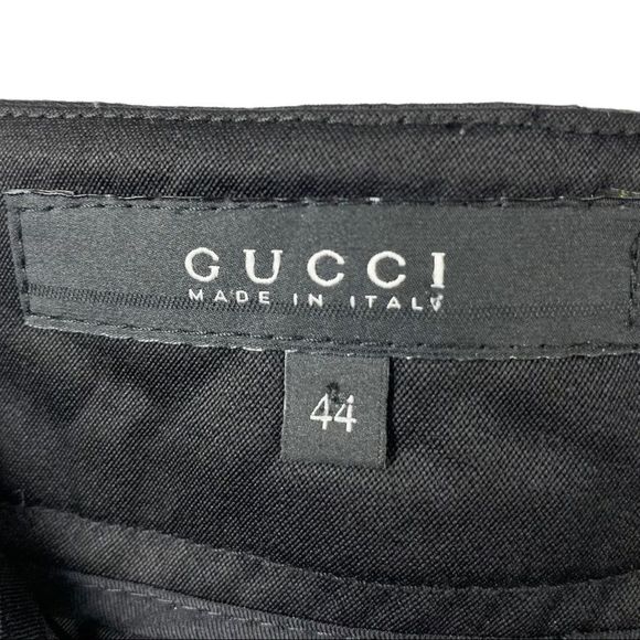GUCCI Black Y2K Low Rise Wool/Silk Stretch Tuxedo Pants IT 44/ US 8 - Picture 4 of 13